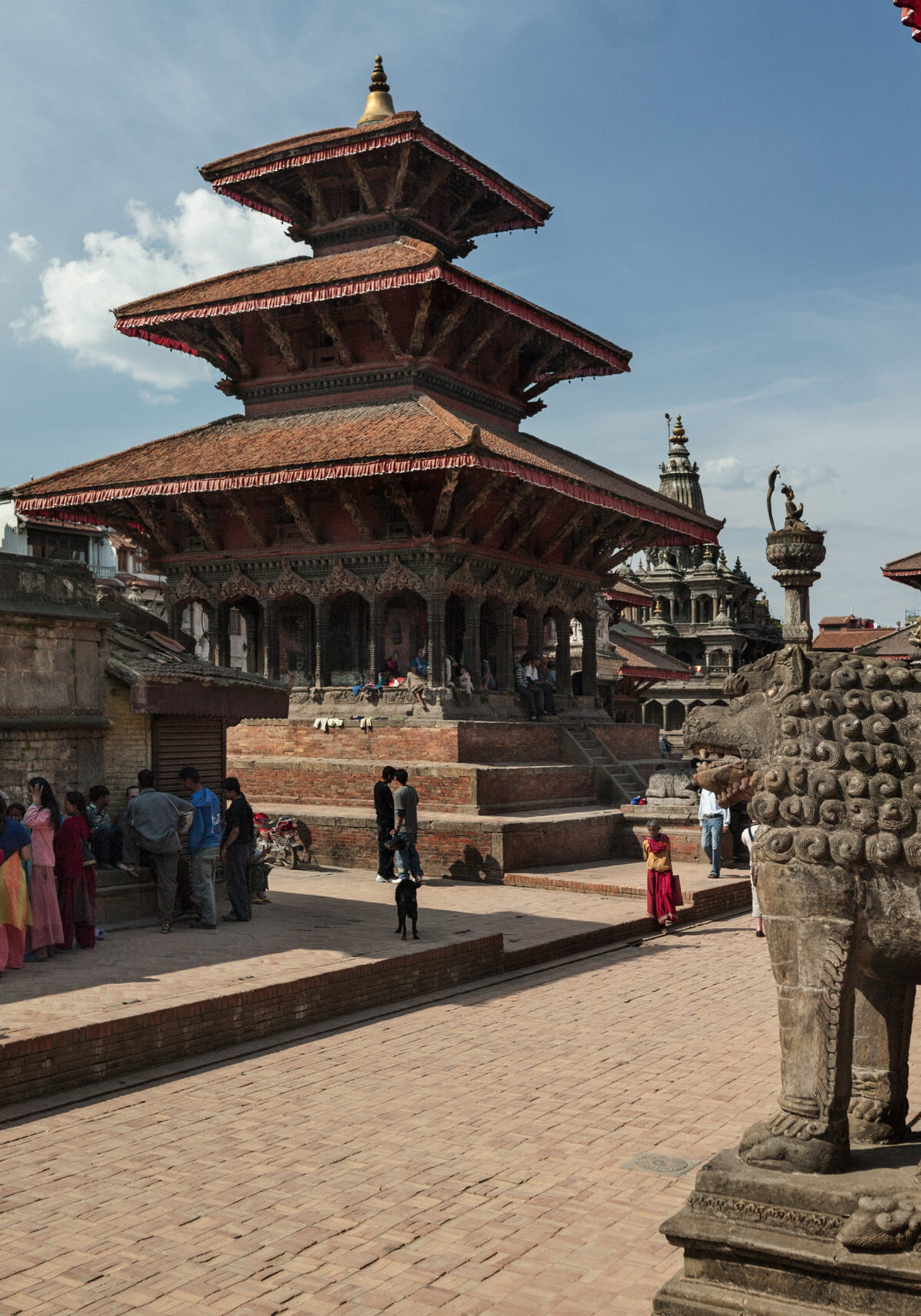 Historic buildings of Durbar Square in the city of Kathmandu in Nepal. (Before the 2015 earthquake)